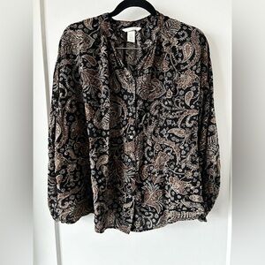 H&M Wide-cut Print Viscose Blouse